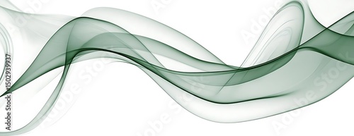 Green smoke wave abstract design