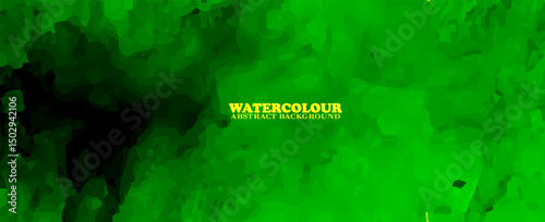 Abstract green background with gradient tones and organic texture, modern trendy watercolor design