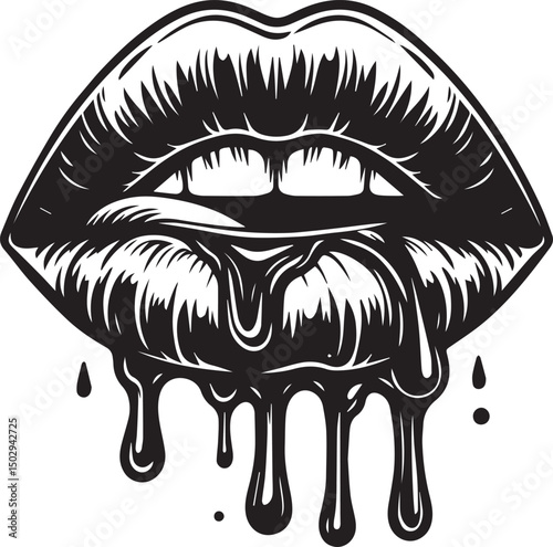 Dripping Lips SVG