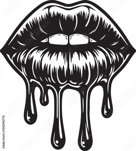 Dripping Lips SVG