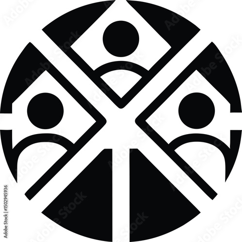 Black silhouette icons illustrating slavery statistics and historical data visualizations