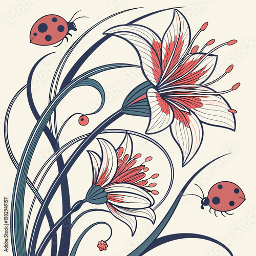 backgrounds, horizontal, no people, photography, springtime, color image, germany, tulip, beauty in nature, flower, flower arrangement, leaf, nature, red, web banner, green color, pink color, border -