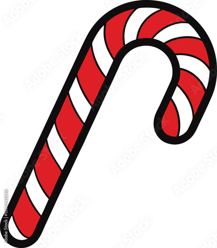 candy cane with white backgroud.eps