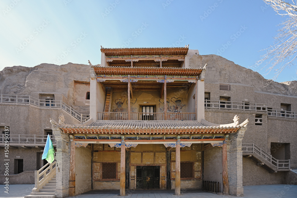 Obraz premium Ancient Architecture of Dunhuang Mogao Grottoes
