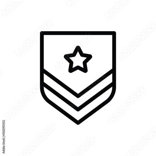 A vector graphic of a military sergeant's insignia featuring three chevrons and one star.