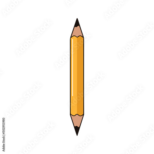  Illustration of a pencil with a sharp tip, representing writing and drawing tools in a simple, clean design.