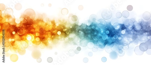 Abstract light bokeh banner. Website header