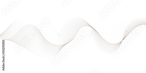 abstract background featuring flowing lines that create a wave pattern. Ideal for modern designs, presentations, or website headers with a smooth texture banner design white background.
