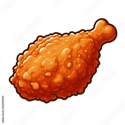 fried chicken vector illustration