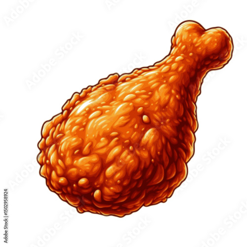 fried chicken vector illustration