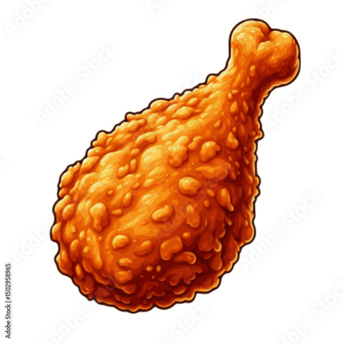 fried chicken vector illustration