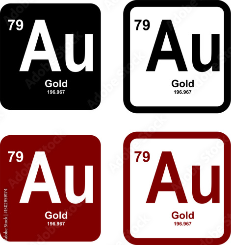 Gold icon set. vector template illustration for web design