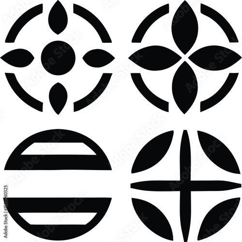 Infographic ready black silhouette icons representing slavery statistics and data