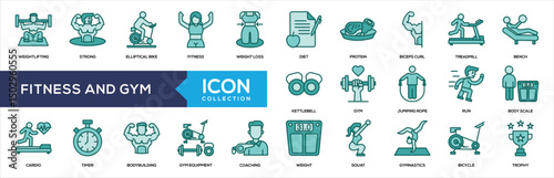 Fitness and Gym Solid Icon Collection