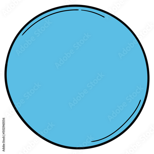 Hand drawn cartoon water bubble on white background.