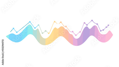 Colorful Abstract Waveform Design with Smooth Curves and Soft Gradient Shades for Digital Use
