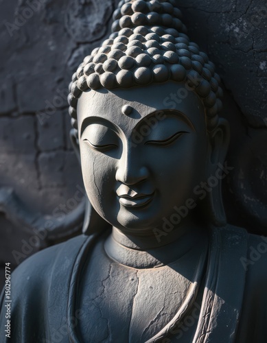 Wallpaper Mural Serene Black Buddha Statue A Symbol of Peace and Tranquility Torontodigital.ca