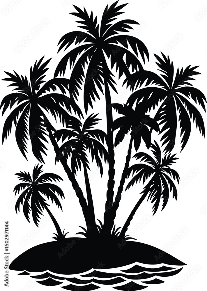 Fototapeta premium palm trees silhouettes