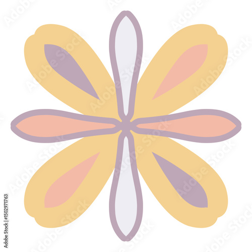 Tile square colorful flower abstract mandala floral vector illustration seamless repeat pattern