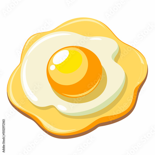 Fine-art style food image of a fried egg centered on a white plate — detailed yolk glow, delicate lacey textures and soft shadows for premium visual storytelling  
