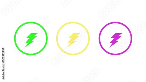 Battery Charge Animation icon. Charge Level Indicator On White Screen Background.