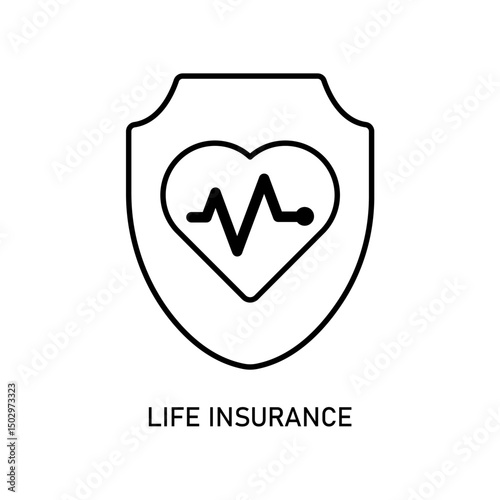 Icon a life insurance, isolated against a clean background.