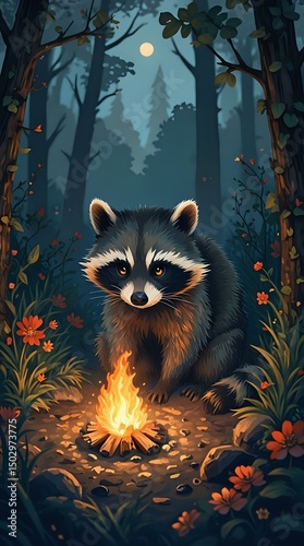 The image features a colorful bird perched on a ledge with autumn foliage and flowers in the background.