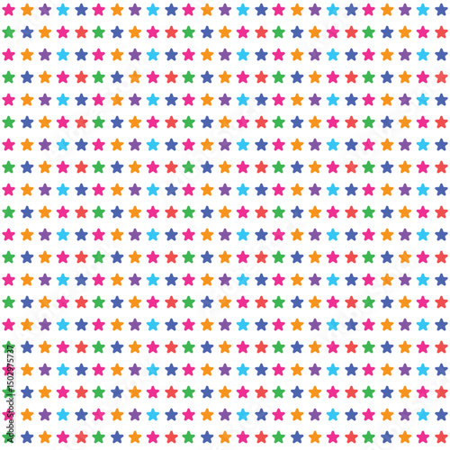 Stars grid vibrant color pattern seamless