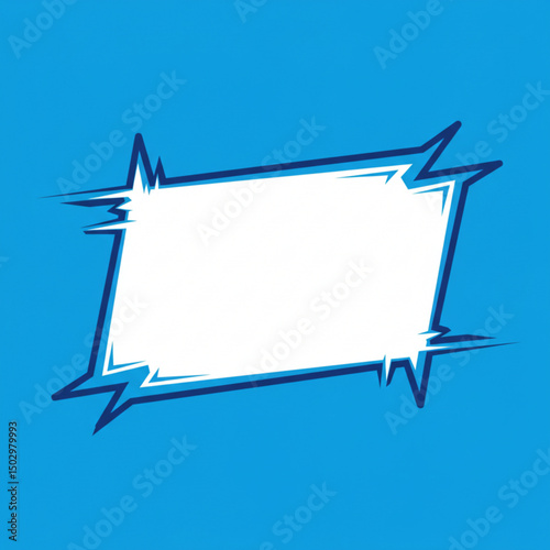 blue background with a white banner