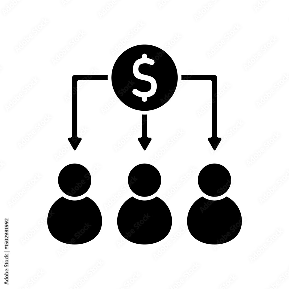 Obraz premium Icon a beneficiary, isolated against a clean background.