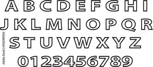 Varsity Font Vector and Clip Art