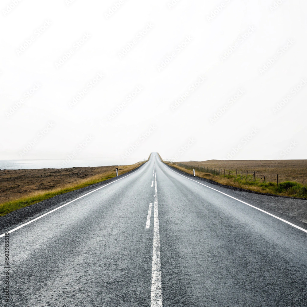 Obraz premium empty road in the desert