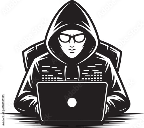 hacker stealing data from computer