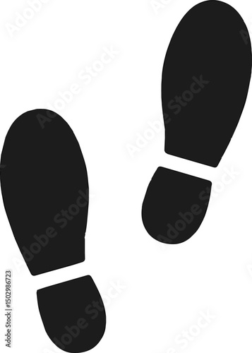 Create a kinds of Footsteps isolated on white background. shoe footprints, Human steps. Vector Illustration with white background