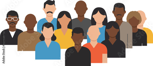 Create a kinds of People icon, crowd team lines design symbol, Vector illustration white background .