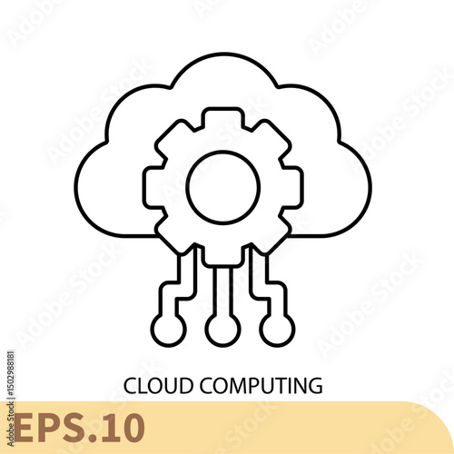 cloud computing icons  symbol vector elements for infographic web