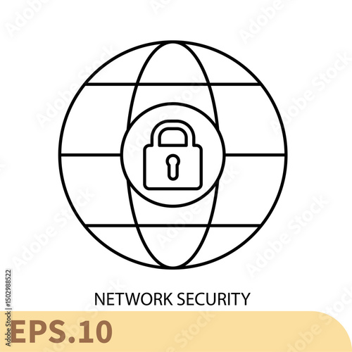 network security icons  symbol vector elements for infographic web