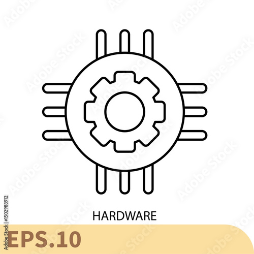 hardware icons  symbol vector elements for infographic web

