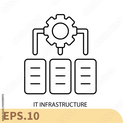 Cuadro en lienzo it infrastructure  icons  symbol vector elements for infographic web