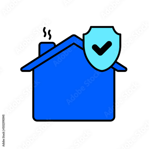 Icon a home insurance, isolated against a clean background.