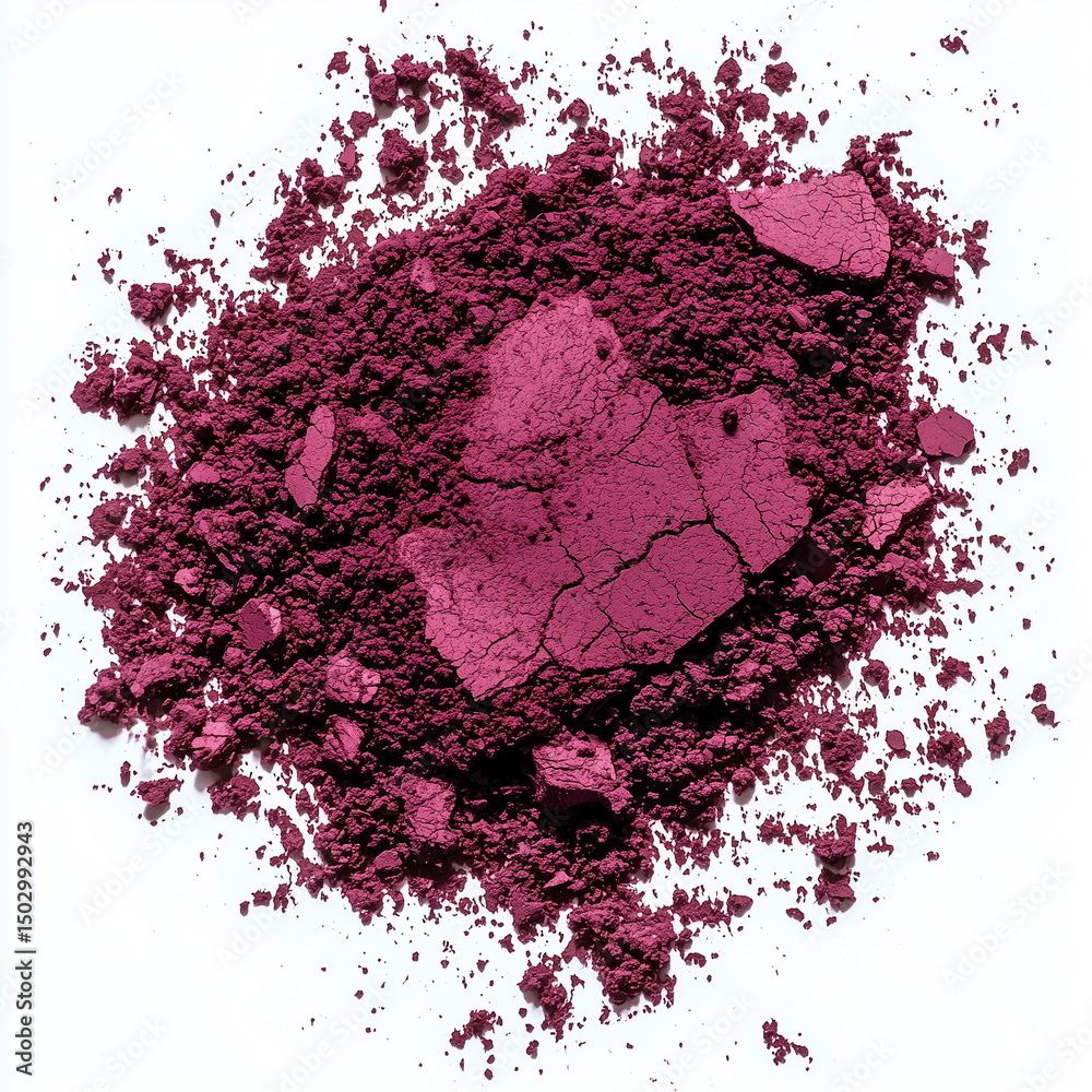 Fototapeta premium Burgundy Eyeshadow for Makeup Isolated on White Background