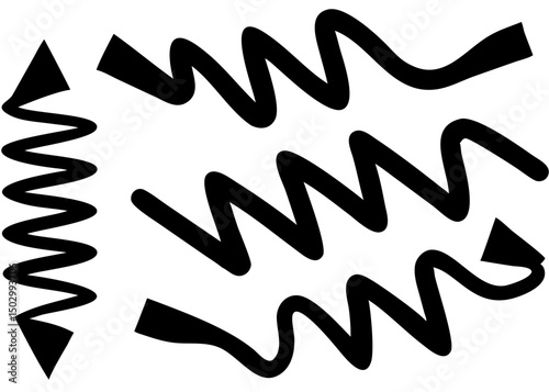 Creative Black Crayon Arrow Collection Vector Illustration | Hand-Drawn Curved, Spiral, Zigzag, and Wavy Arrows for Design, Presentation, and Infographic Projects