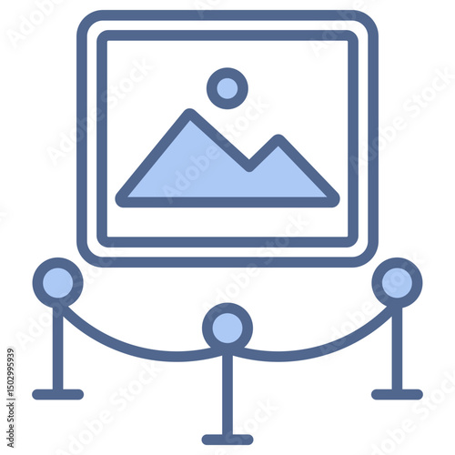 Art Gallery Blue Icon