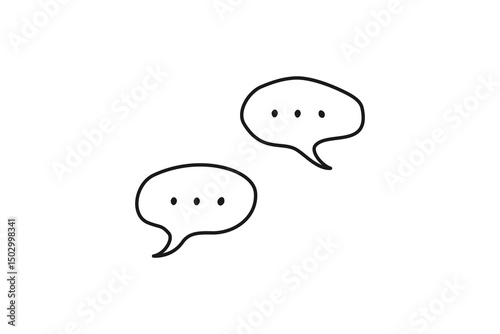 drawing of chat bubble or message icon