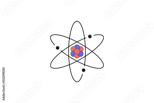 hand drawn of atom illustration