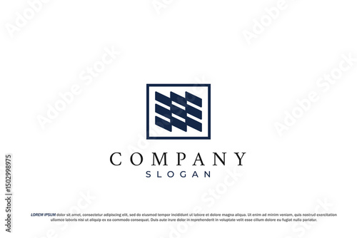 modern abstract flag connection insurance logo