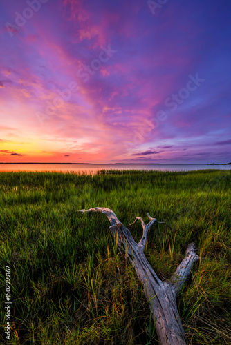 Sunrise in eastern North Carolina near Beaufort