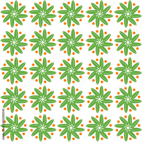 Green floral pattern