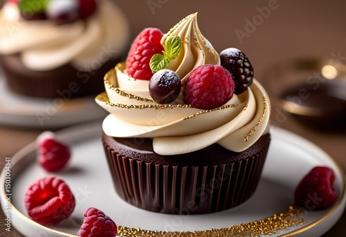 cupcake with berries