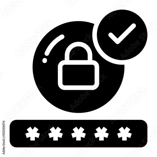 password lock solid icon	
